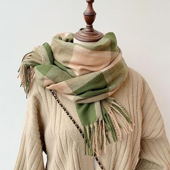 Womens Winter Scarf Cashmere Feel Pashmina Shawl Wraps Soft Warm Blanket Scarves for Women