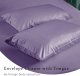Softer, Cooler Bamboo Blend Pillowcases, Set of 2, 400 Silk Satin Textured Pillowcases, Reversible Smooth Pillowcases with Envelope Closure, Lavender King