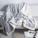 Blanket Fleece Throw – 51x63, Grey & White – Soft, Plush, Fluffy, Fuzzy, Warm, Cozy, Thick – Perfect for Couch, Bed, Sofa, Chair - Reversible Throw Blanket