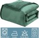 Luxury 3 Layers Fleece Throw Blanket,Thick Decorative Warm Blanket Twin Size 50" x 60", Soft Velvet Winter Blanket for Sofa Couch Bed,Washable & Breathable,Green