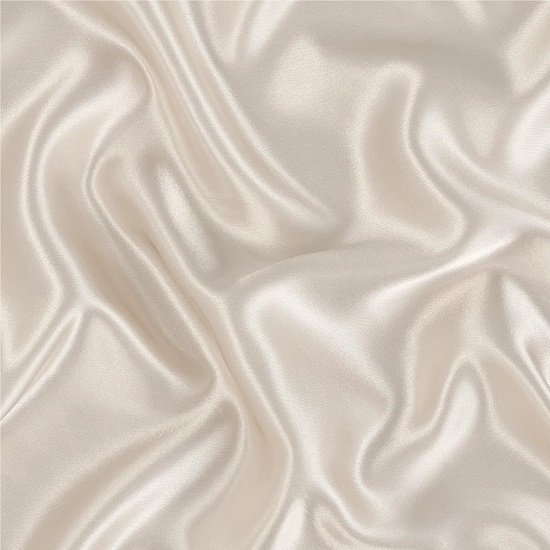 Satin Pillowcase for Hair - Beige Satin Pillow Cases Standard Size with Zipper 2 Pack,  Silky & Soft Pillow Covers, 20x26 Inches