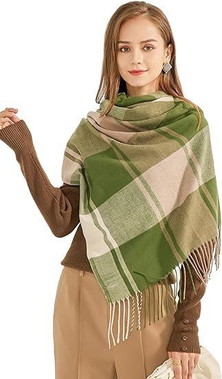 Womens Winter Scarf Cashmere Feel Pashmina Shawl Wraps Soft Warm Blanket Scarves for Women