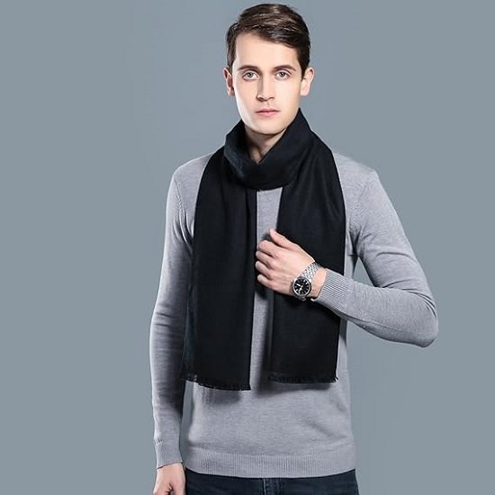 Mens Scarf Winter Fashion Formal Soft Scarves for Men
